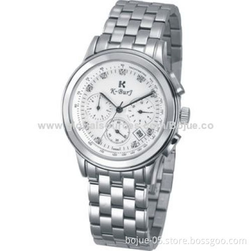 Blue dial stainless steel case and strap couple watchNew